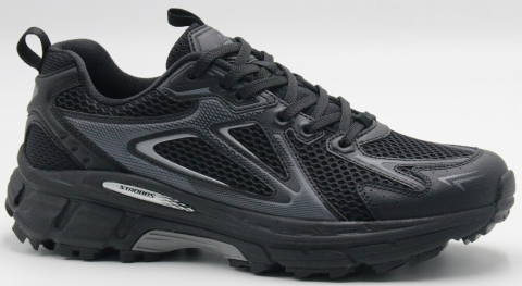 C3886-3 Чёр 41-1,42-2,43-2,44-2,45-1 Strobbs П/ботинки Актив.отдых Кроссовки Иск.мат, Текстиль, ЭВА,Резина,ТПУ вставка В/О Муж