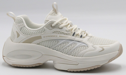 F7738-16 Беж 36-1,37-2,38-2,39-2,40-1 Strobbs П/ботинки Актив.отдых Кроссовки Иск.мат, Текстиль, ЭВА,Резина,ТПУ вставка В/О жен