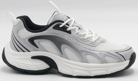 F7742-12 Белый/Серый 36-1,37-2,38-2,39-2,40-1 Strobbs П/ботинки Актив.отдых Кроссовки Иск.мат, Текстиль, ЭВА,ТПР В/О жен