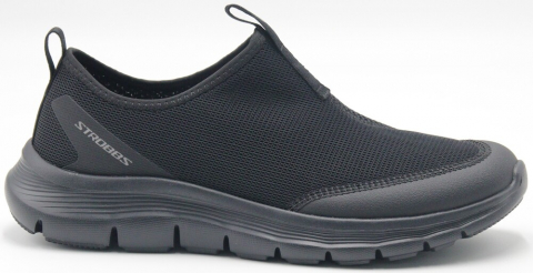 C3913-3 Чёр 41-1,42-2,43-2,44-2,45-1 Strobbs П/ботинки Актив.отдых Слипоны Текстиль, Текстиль, ЭВА,Резина Лето Муж