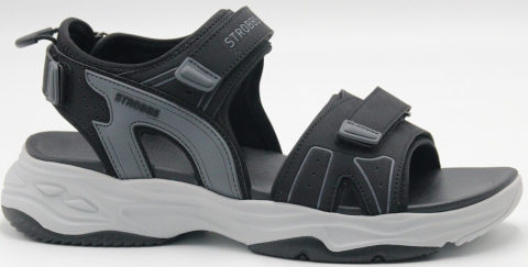 C3915-3 Чёр 41-1,42-2,43-2,44-2,45-1 Strobbs Туфли Повсед Сандалии Иск.мат, Текстиль, ЭВА,Резина Лето Муж