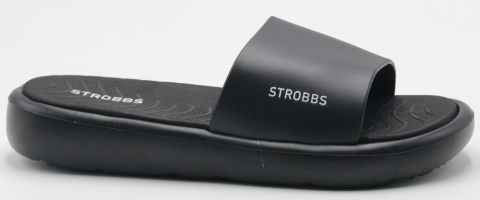 F7753-3 Чёр 36-1,37-2,38-2,39-2,40-1 Strobbs Туфли Пляж Шлепанцы/Пантолеты ПВХ, Без подклада, ЭВА Лето жен