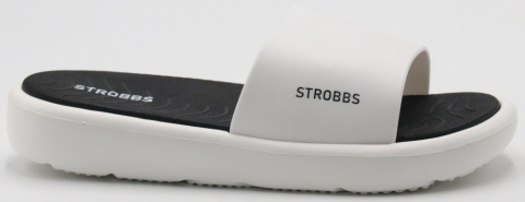 F7753-6 Бел 36-1,37-2,38-2,39-2,40-1 Strobbs Туфли Пляж Шлепанцы/Пантолеты ПВХ, Без подклада, ЭВА Лето жен