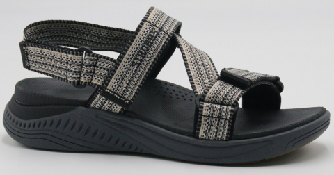 F7760-3 Чёр 36-1,37-2,38-2,39-2,40-1 Strobbs Туфли Повсед Сандалии Текстиль, Текстиль, ЭВА,ТПР Лето жен