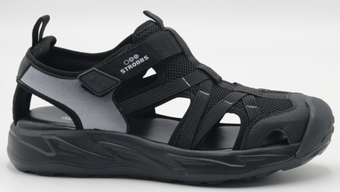 F7789-3 Чёр 36-1,37-2,38-2,39-2,40-1 Strobbs П/ботинки Актив.отдых Сандалеты Иск.мат, Текстиль, ПУ Лето жен