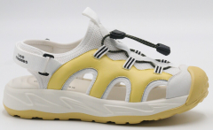 F7790-12 Белый/Жёлтый 36-1,37-2,38-2,39-2,40-1 Strobbs Туфли Актив.отдых Сандалеты Иск.мат, Текстиль, ПУ Лето жен
