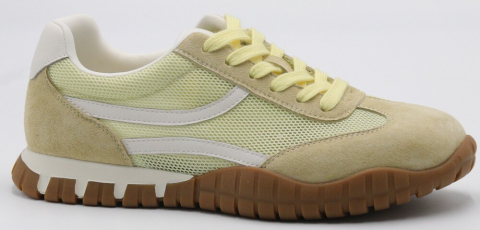 F7791-8 Бежевый/Жёлтый 36-1,37-2,38-2,39-2,40-1 Strobbs П/ботинки Актив.отдых Кроссовки Нат.кожа, Без подклада, Резина Лето жен