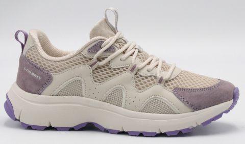 F7804-20 Бежевый/Фиолетовый 36-1,37-2,38-2,39-2,40-1 Strobbs П/ботинки Актив.отдых Кроссовки Иск.мат, Текстиль, ЭВА,Резина В/О жен