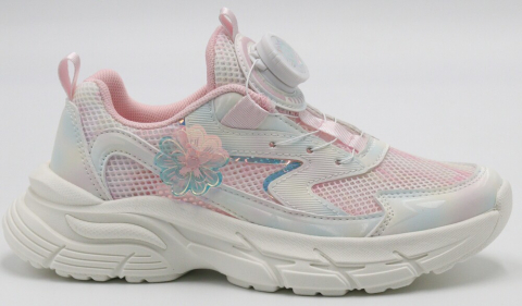 N1802-11 Белый/Розовый 31-1,32-1,33-2,34-2,35-2 Strobbs П/ботинки Актив.отдых Кроссовки Иск.мат, Текстиль, ЭВА Лето жен