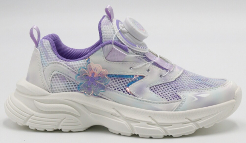 N1802-20 белый/фиолетовый 31-1,32-1,33-2,34-2,35-2 Strobbs П/ботинки Актив.отдых Кроссовки Иск.мат, Текстиль, ЭВА Лето жен