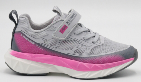 N1808-4 серый/розовый 31-1,32-1,33-2,34-2,35-2 Strobbs П/ботинки Актив.отдых Кроссовки Иск.мат, Текстиль, ЭВА,ТПР В/О жен