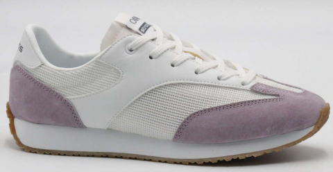 F7780-12 белый/фиолетовый 36-1,37-2,38-2,39-2,40-1 Strobbs П/ботинки Актив.отдых Кроссовки Нат.кожа, Текстиль, ЭВА,Резина В/О жен