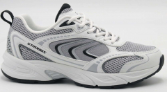 F7781-4 Белый/Серый 36-1,37-2,38-2,39-2,40-1 Strobbs П/ботинки Актив.отдых Кроссовки Иск.мат, Текстиль, ЭВА,Резина,ТПУ вставка В/О Муж