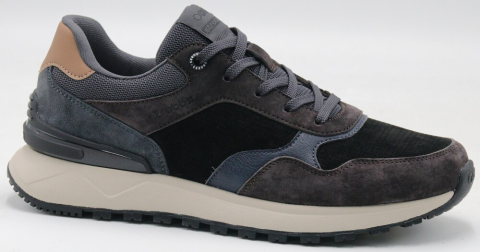 C3847-12 Коричневый/Чёрный 41-1,42-2,43-2,44-2,45-1 Strobbs П/ботинки Актив.отдых Кроссовки Нат.кожа, Текстиль, ЭВА,Резина,ТПУ вставка В/О Муж