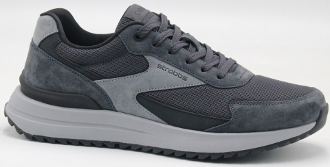 C3846-1 Сер 41-1,42-2,43-2,44-2,45-1 Strobbs П/ботинки Актив.отдых Кроссовки Нат.кожа, Текстиль, ЭВА,Резина,ТПУ вставка В/О Муж