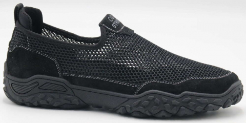 C3850-3 Чёр 41-1,42-2,43-2,44-2,45-1 Strobbs П/ботинки Актив.отдых Слипоны Текстиль, Текстиль, Резина Лето Муж