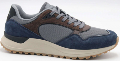 C3855-10 Серый/синий 41-1,42-2,43-2,44-2,45-1 Strobbs П/ботинки Актив.отдых Кроссовки Нат.кожа, Текстиль, ЭВА,Резина,ТПУ вставка В/О Муж