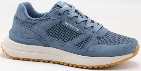 F7700-5 Син 36-1,37-2,38-2,39-2,40-1 Strobbs П/ботинки Актив.отдых Кроссовки Нат.кожа, Текстиль, ЭВА,Резина,ТПУ вставка В/О Муж