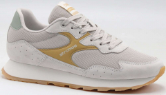 F7703-12 Бежевый/Коричневый 36-1,37-2,38-2,39-2,40-1 Strobbs П/ботинки Актив.отдых Кроссовки Нат.кожа, Текстиль, ЭВА,Резина В/О Муж