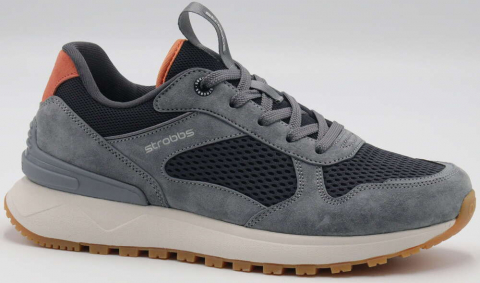 F7705-1 Сер 36-1,37-2,38-2,39-2,40-1 Strobbs П/ботинки Актив.отдых Кроссовки Нат.кожа, Текстиль, ЭВА,Резина,ТПУ вставка В/О Муж