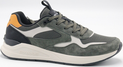 C3863-19 хаки 41-1,42-2,43-2,44-2,45-1 Strobbs П/ботинки Актив.отдых Кроссовки Нат.кожа, Текстиль, ЭВА,Резина,ТПУ вставка В/О Муж