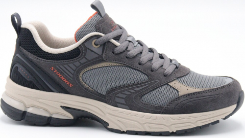 F7714-1 Сер 36-1,37-2,38-2,39-2,40-1 Strobbs П/ботинки Актив.отдых Кроссовки Нат.кожа, Текстиль, ЭВА,ТПР,ТПУ вставка В/О Муж