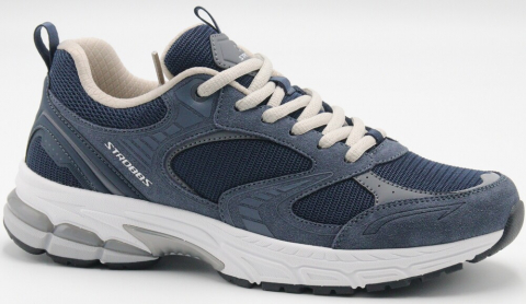 F7714-2 Син 36-1,37-2,38-2,39-2,40-1 Strobbs П/ботинки Актив.отдых Кроссовки Нат.кожа, Текстиль, ЭВА,ТПР,ТПУ вставка В/О Муж