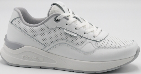 F7715-6 Бел 36-1,37-2,38-2,39-2,40-1 Strobbs П/ботинки Актив.отдых Кроссовки Нат.кожа, Текстиль, ЭВА,Резина,ТПУ вставка В/О жен