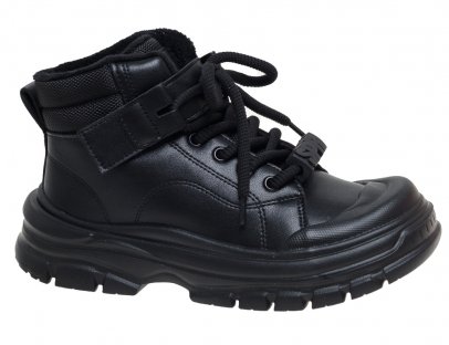 R100896129BK Чёр 33-1,34-2,35-2,36-2,37-1 Сказка Ботинки Повсед Дерби Иск.мат, Байка/Флис В/О Муж