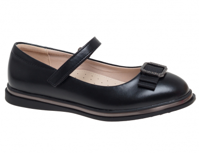R967204572BK Чёр 33-1,34-1,35-2,36-2,37-1,37,5-1 Сказка Туфли Школа Mary Jane Иск.мат, Текстиль Лето жен