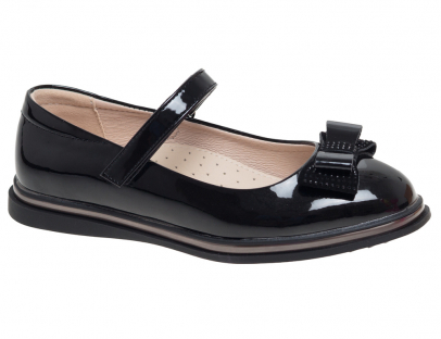 R967204573BKP Чёр 33-1,34-1,35-2,36-2,37-1,37,5-1 Сказка Туфли Школа Mary Jane Иск.мат, Текстиль Лето жен