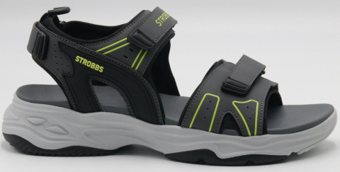 C3915-1 Сер 41-1,42-2,43-2,44-2,45-1 Strobbs Туфли Повсед Сандалии Иск.мат, Текстиль, ЭВА,Резина Лето Муж