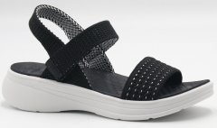 F7764-3 Чёр 36-1,37-2,38-2,39-2,40-1 Strobbs Туфли Повсед Сандалии Текстиль, Текстиль, ЭВА Лето жен