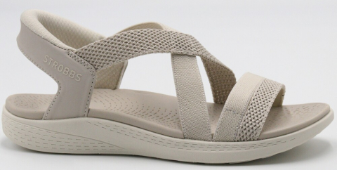 F7763-16 Беж 36-1,37-2,38-2,39-2,40-1 Strobbs Туфли Повсед Сандалии Текстиль, Текстиль, ЭВА Лето жен