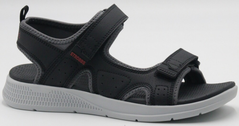 F7767-3 Чёр 36-1,37-2,38-2,39-2,40-1 Strobbs Туфли Пляж Сандалии Иск.мат, Текстиль, ЭВА Лето Муж