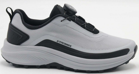 F7773-4 Серый/Чёрный 36-1,37-2,38-2,39-2,40-1 Strobbs П/ботинки Актив.отдых Кроссовки Текстиль, Текстиль, ЭВА,Резина В/О Муж