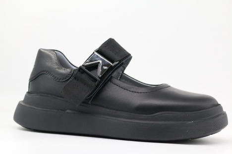 231195т-1 Чёр 31-1,32-1,33-1,34-1,35-1 Kapika Туфли Школа Mary Jane Нат.кожа, Кожподклад, ТЭП (термоэластопласт) Лето жен