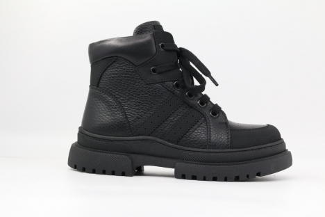53716ут-2 Чёр 32-1,33-1,34-1,35-1,36-1 Kapika Ботинки Повсед Дерби Нат.кожа, Байка/Флис, ТЭП (термоэластопласт) В/О Муж