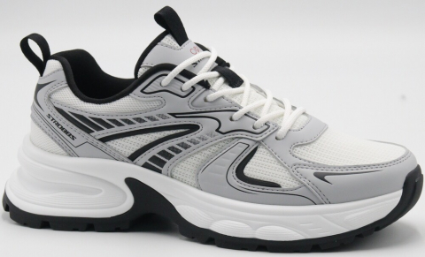 F7719-4 Сер 36-1,37-2,38-2,39-2,40-1 Strobbs П/ботинки Актив.отдых Кроссовки Иск.мат, Текстиль, ПУ,ТПУ вставка В/О жен