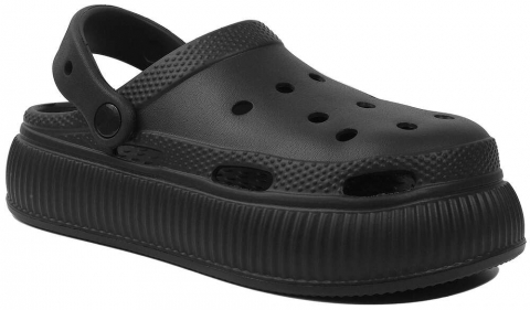 F7617-3 Чёр 36-2,38-3,40-3 Strobbs Туфли Пляж Кроксы ЭВА, Без подклада, ЭВА Лето жен