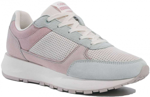 F7588-12 Бежевый/Голубой 36-1,37-2,38-2,39-2,40-1 Strobbs П/ботинки Актив.отдых Кроссовки Нат.кожа, Текстиль, ЭВА,Резина В/О жен