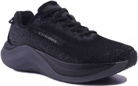 F7601-3 Чёр 36-1,37-2,38-2,39-2,40-1 Strobbs П/ботинки Актив.отдых Кроссовки Иск.мат, Текстиль, ЭВА,ТПР В/О жен