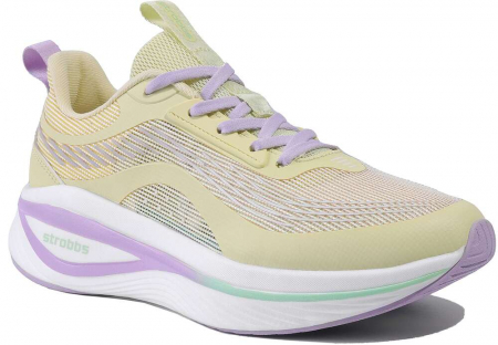 F7639-8 жёлтый 36-1,37-2,38-2,39-2,40-1 Strobbs П/ботинки Актив.отдых Кроссовки Иск.мат, Текстиль, ЭВА,Резина В/О жен