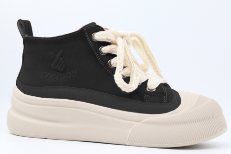 54568у-2 Чёр 35-1,36-1,37-1,38-1,39-1 Kapika Ботинки Повсед Кеды Нат.кожа, Байка/Флис, Резина В/О жен