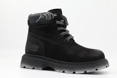 52598ук-1 Чёр 28-1,29-1,30-1,31-1,32-1 Kapika Ботинки Повсед Дерби Иск.мат, Байка/Флис, Резина В/О Муж