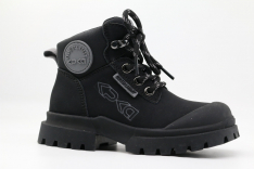52604ук-1 Чёр 28-1,29-1,30-1,31-1,32-1 Kapika Ботинки Повсед Дерби Иск.мат, Байка/Флис, Резина В/О Муж