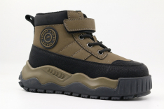 53697ук-2 черный-хаки 31-1,32-1,33-1,34-1,35-1 Kapika Ботинки Повсед Оксфорд Иск.мат, Байка/Флис, Резина В/О Муж