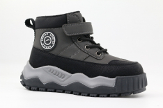 53697ук-1 черный-серый 31-1,32-1,33-1,34-1,35-1 Kapika Ботинки Повсед Оксфорд Иск.мат, Байка/Флис, Резина В/О Муж