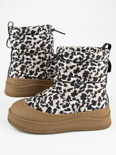 1903д-3 бежевый-черный 35-1,36-1,37-1,38-1,39-1 Kapika П/сапоги Повсед Дутики Иск.мат, Нат.шерсть, Резина Зима жен