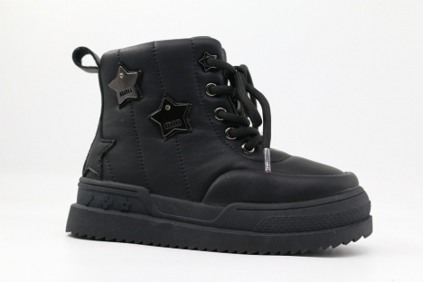 52603ук-1 Чёр 26-1,27-1,28-1,29-1,30-1 Kapika Ботинки Повсед Оксфорд Иск.мат, Байка/Флис В/О жен